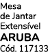 Mesa de Jantar Extens vel ARUBA C d. 117133