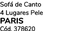 Sof de Canto 4 Lugares Pele PARIS C d. 378620