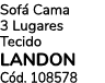 Sof Cama 3 Lugares Tecido LANDON C d. 108578