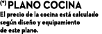 (*) Plano cocina El precio de la cocina est calculado seg n dise o y equipamiento de este plano.
