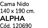 Cama Nido 140 x 190 cm. ALPHA C d. 120690