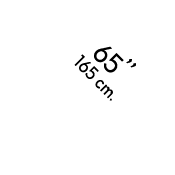 65’’ 165 cm.