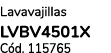 Lavavajillas LVBV4501X C d. 115765