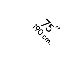 75’’ 190 cm.