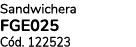 Sandwichera FGE025 C d. 122523