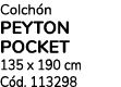 Colch n PEYTON POCKET 135 x 190 cm C d. 113298