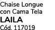 Chaise Longue con Cama Tela LAILA C d. 117019