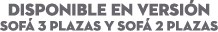 DISPONIBLE EN Versi n Sof 3 Plazas y Sof  2 Plazas