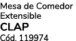 Mesa de Comedor Extensible CLAP C d. 119974