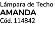 L mpara de Techo AMANDA C d. 114842