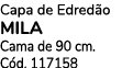 Capa de Edred o MILA Cama de 90 cm. C d. 117158