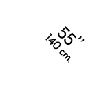 55’’ 140 cm.