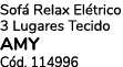Sof Relax El trico 3 Lugares Tecido AMY C d. 114996