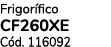 Frigor fico CF260XE C d. 116092