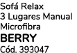 Sof Relax 3 Lugares Manual Microfibra BERRY C d. 393047
