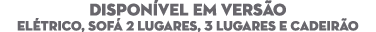Dispon vel em vers o El trico, Sof 2 Lugares, 3 Lugares e Cadeir o