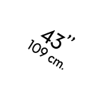 43’’ 109 cm.