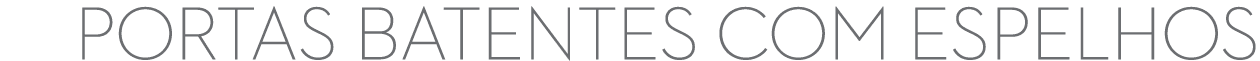 portas batentes com espelhos