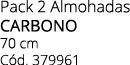 Pack 2 Almohadas carbono 70 cm C d. 379961