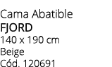 Cama Abatible fjord 140 x 190 cm Beige C d. 120691