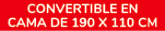 CONVERTIBLE EN CAMA de 190 x 110 cm