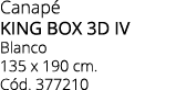 Canap KING BOX 3D IV Blanco 135 x 190 cm. C d. 377210