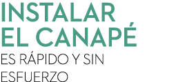 Instalar el canap es r pido y sin esfuerzo