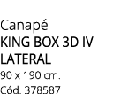 Canap KING BOX 3D IV LATERAL 90 x 190 cm. C d. 378587