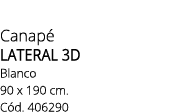 Canap LATERAL 3d Blanco 90 x 190 cm. C d. 406290