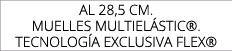 AL 28,5 CM. MUELLES MULTIEL STIC®. TECNOLOG A EXCLUSIVA FLEX®