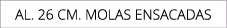 AL. 26 CM. molas ensacadas