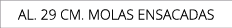 AL. 29 CM. molas ensacadas