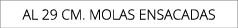 AL 29 CM. Molas ensacadas