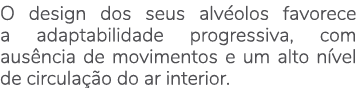 O design dos seus alv olos favorece a adaptabilidade progressiva, com aus ncia de movimentos e um alto n vel de circu...