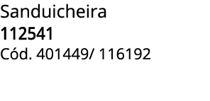 Sanduicheira 112541 C d. 401449/ 116192