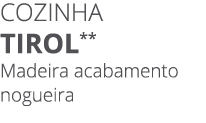 Cozinha tirol** Madeira acabamento nogueira