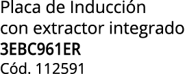 Placa de Inducci n con extractor integrado 3EBC961ER C d. 112591