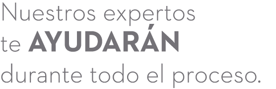 Nuestros expertos te ayudar n durante todo el proceso.