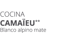 Cocina CAMA EU** Blanco alpino mate