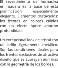 El revestimiento de hornacina en madera es la base de esta planificaci n especialmente elegante. Elementos destacados...