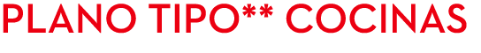 Plano tipo** Cocinas 