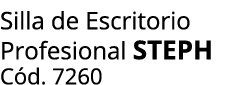Silla de Escritorio Profesional STEPH C d. 7260