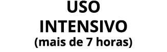 Uso intensivo (mais de 7 horas)