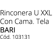 Rinconera U XXL Con Cama. Tela BARI C d. 103131