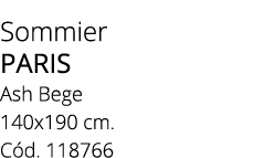Sommier paris Ash Bege 140x190 cm. C d. 118766