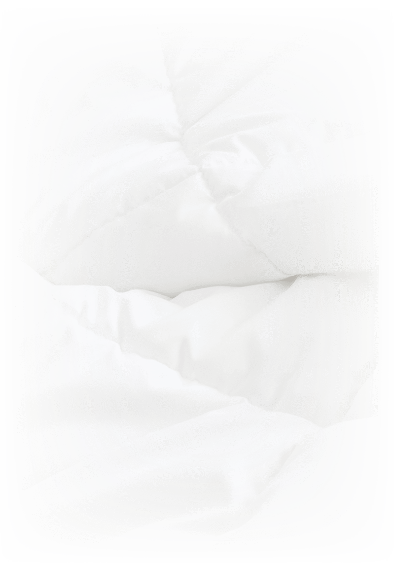 White bedding sheets background. Messy bed concept.