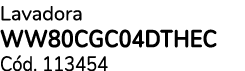 Lavadora WW80CGC04DTHEC C d. 113454