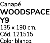 Canap WOODSPACE Y9 135 x 190 cm. C d. 121515 Color blanco.