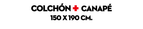 COLCH N + CANAP 150 x 190 cm. 