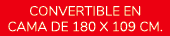 CONVERTIBLE EN CAMA de 180 X 109 CM.